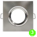 Aro Orientable Cuadrado Níquel Eco para GU10 MR16 50mmØ [AL4319LM]