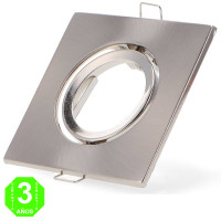 Aro Orientable Cuadrado Níquel Eco para GU10 MR16 50mmØ [AL4319LM]