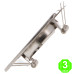 Aro Orientable Cuadrado Níquel Eco para GU10 MR16 50mmØ [AL4319LM]