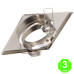 Aro Orientable Cuadrado Níquel Eco para GU10 MR16 50mmØ [AL4319LM]