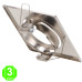 Aro Orientable Cuadrado Níquel Eco para GU10 MR16 50mmØ [AL4319LM]