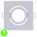 Aro Orientable Cuadrado Eco Blanco para GU10 MR16 50mmØ [AL4320LM]