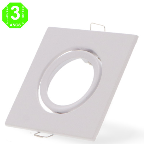 Aro Orientable Cuadrado Eco Blanco para GU10 MR16 50mmØ [AL4320LM]