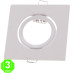 Aro Orientable Cuadrado Eco Blanco para GU10 MR16 50mmØ [AL4320LM]