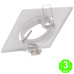 Aro Orientable Cuadrado Eco Blanco para GU10 MR16 50mmØ [AL4320LM]