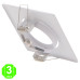 Aro Orientable Cuadrado Eco Blanco para GU10 MR16 50mmØ [AL4320LM]