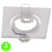 Aro Orientable Cuadrado Eco Blanco para GU10 MR16 50mmØ [AL4320LM]