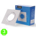 Aro Orientable Cuadrado Eco Blanco para GU10 MR16 50mmØ [AL4320LM]