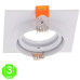 Aro Orientable Cuadrado Luxury Níquel para GU10 MR16 50mmØ [AL4323LM]