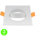 Aro Orientable Cuadrado Luxury Blanco para GU10 MR16 50mmØ [AL4324LM]