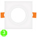 Aro Orientable Cuadrado Luxury Blanco para GU10 MR16 50mmØ [AL4324LM]