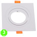 Aro Orientable Cuadrado Luxury Blanco para GU10 MR16 50mmØ [AL4324LM]