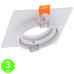 Aro Orientable Cuadrado Luxury Blanco para GU10 MR16 50mmØ [AL4324LM]