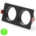 Aro 2 Elementos Empotrable Blanco o Negro para Módulos COBFIX 10W [AL43624366LM]