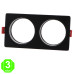 Aro 2 Elementos Empotrable Blanco o Negro para Módulos COBFIX 10W [AL43624366LM]
