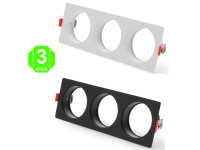 Aro 3 Elementos Empotrable Blanco o Negro para Módulos COBFIX 10W [AL43634367LM]