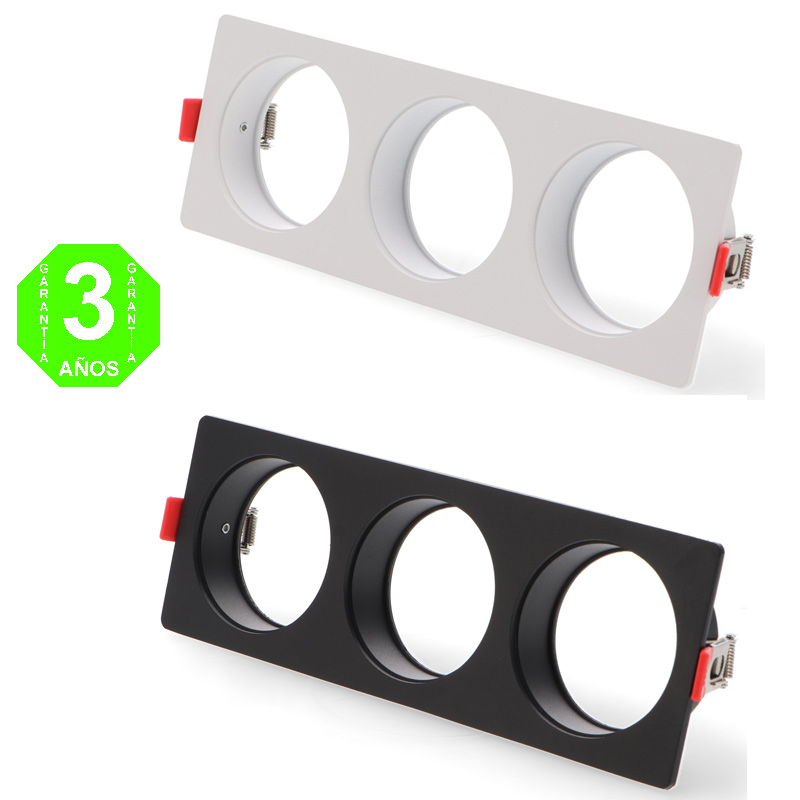 Aro 3 Elementos Empotrable Blanco o Negro para Módulos COBFIX 10W [AL43634367LM]