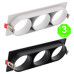 Aro 3 Elementos Empotrable Blanco o Negro para Módulos COBFIX 10W [AL43634367LM]