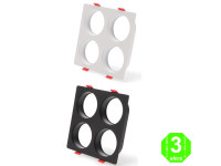 Aro 4 Elementos Empotrable Blanco o Negro para Módulos COBFIX 10W [AL43644368LM]