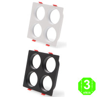 Aro 4 Elementos Empotrable Blanco o Negro para Módulos COBFIX 10W [AL43644368LM]