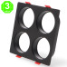Aro 4 Elementos Empotrable Blanco o Negro para Módulos COBFIX 10W [AL43644368LM]
