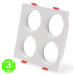 Aro 4 Elementos Empotrable Blanco o Negro para Módulos COBFIX 10W [AL43644368LM]