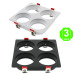 Aro 4 Elementos Empotrable Blanco o Negro para Módulos COBFIX 10W [AL43644368LM]
