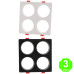 Aro 4 Elementos Empotrable Blanco o Negro para Módulos COBFIX 10W [AL43644368LM]