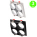 Aro 4 Elementos Empotrable Blanco o Negro para Módulos COBFIX 10W [AL43644368LM]