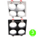Aro 4 Elementos Empotrable Blanco o Negro para Módulos COBFIX 10W [AL43644368LM]