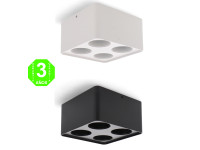Aro 4 Elementos Superficie Blanco o Negro para Módulos COBFIX 10W [AL43724376LM]