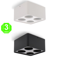 Aro 4 Elementos Superficie Blanco o Negro para Módulos COBFIX 10W [AL43724376LM]