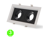 Aro Aras cardan Doble para módulos ArumLed, Ronse o 50mmØ [AL4380LM]