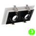 Aro Aras cardan Doble para módulos ArumLed, Ronse o 50mmØ [AL4380LM]