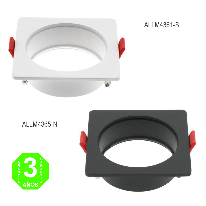 Aro Blanco o Negro Cuadrado para Módulo COBFIX 10W Empotrable [ALLM4361-65]