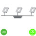Aplique Regleta Led Orientable 3 focos Cuadrados Color Níquel [AL103962LCL]