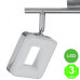 Aplique Regleta Led Orientable 3 focos Cuadrados Color Níquel [AL103962LCL]