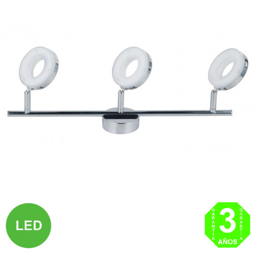 Aplique Regleta Led Orientable 3 focos Circulares Color Cromado [AL103967LCL]