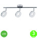 Aplique Regleta Led Orientable 3 focos Circulares Color Cromado [AL103967LCL]