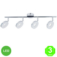 Aplique Regleta Led 4 focos Orientables Circulares Color Cromado [AL103969LCL]