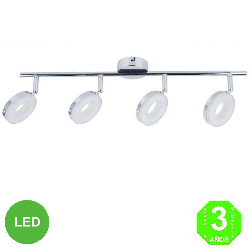 Aplique Regleta Led 4 focos Orientables Circulares Color Cromado [AL103969LCL]