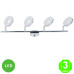 Aplique Regleta Led 4 focos Orientables Circulares Color Cromado [AL103969LCL]