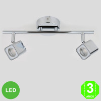 Aplique Regleta Led 2 focos Cubo Color Cromado orientables [AL104631LCL]