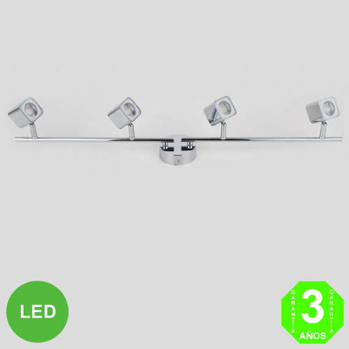 Aplique Regleta Led Cubo4 focos Orientables Color Cromado [AL104633LCL]