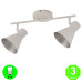 Aplique Regleta 2 focos Bombilla E14 Color Blanco Mate interior Plata [AL104962LCL]