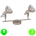 Aplique Regleta 2 focos Retro Bombilla E14 Color Níquel interior Blanco [AL104976LCL]