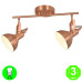 Aplique Regleta 2 focos Retro Bombillas E14 Color Oro Rosa interior Blanco [AL104982LCL]