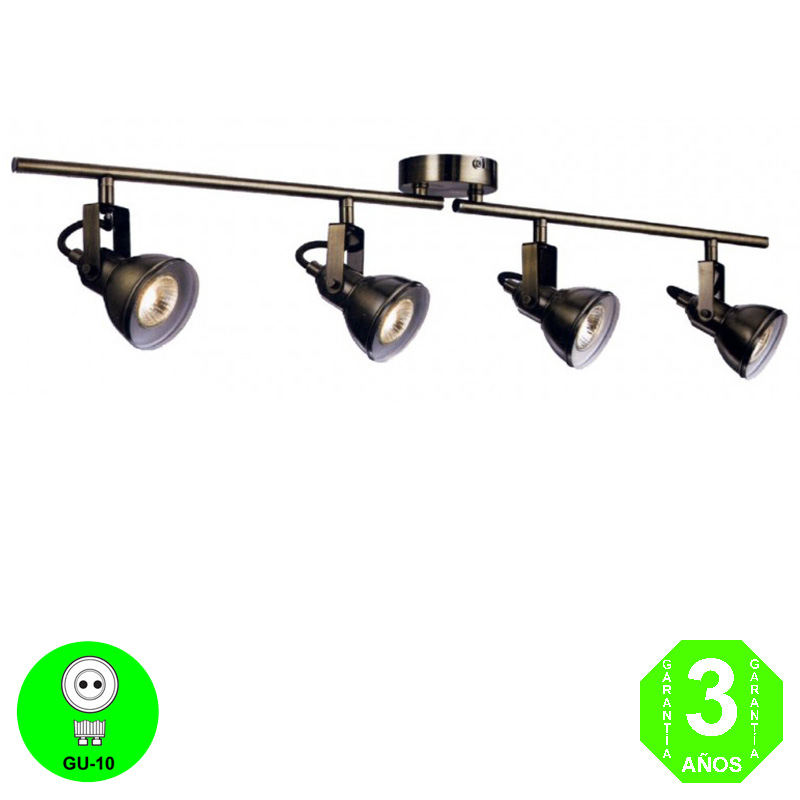 Aplique Regleta Vintage4 focos y brazos Orientables Color Pavonado [AL1544PMB]