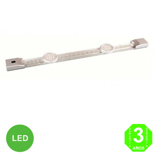 Regleta Aplique 2 Focos Led con Sensor de Proximidad color Plata mate [AL240901MB]