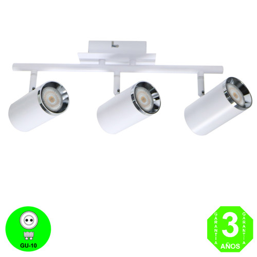 Regleta Aplique City3 Focos Orientables GU10 Blanco [AL4355LM]